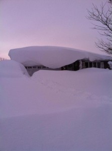 Buried house in a Buffalo suburb (Jackie Parker).