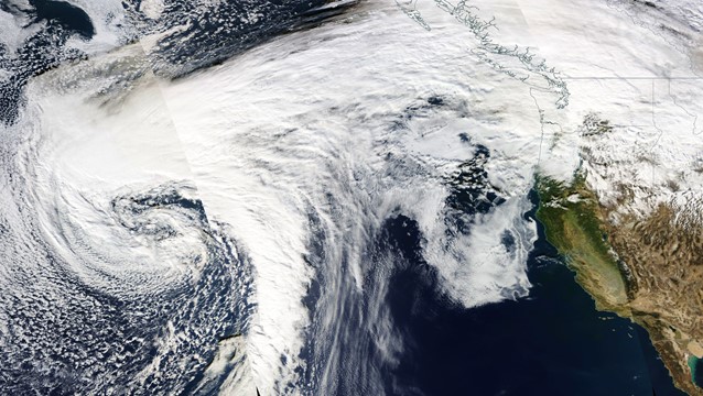Storm system approaching N. California on Nov. 25, 2014.