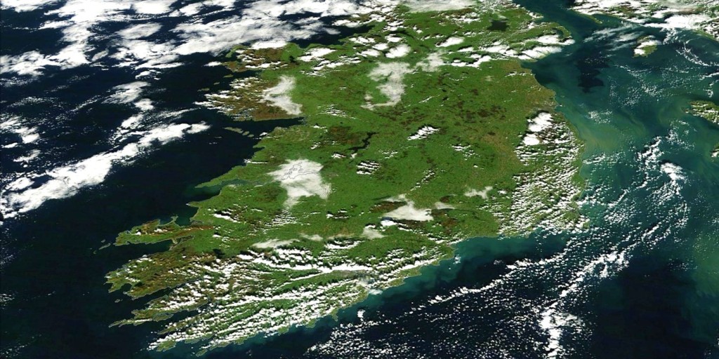 Ireland on October 12, 2014, as seen by the MODIS instrument on NASA's Terra satellite.