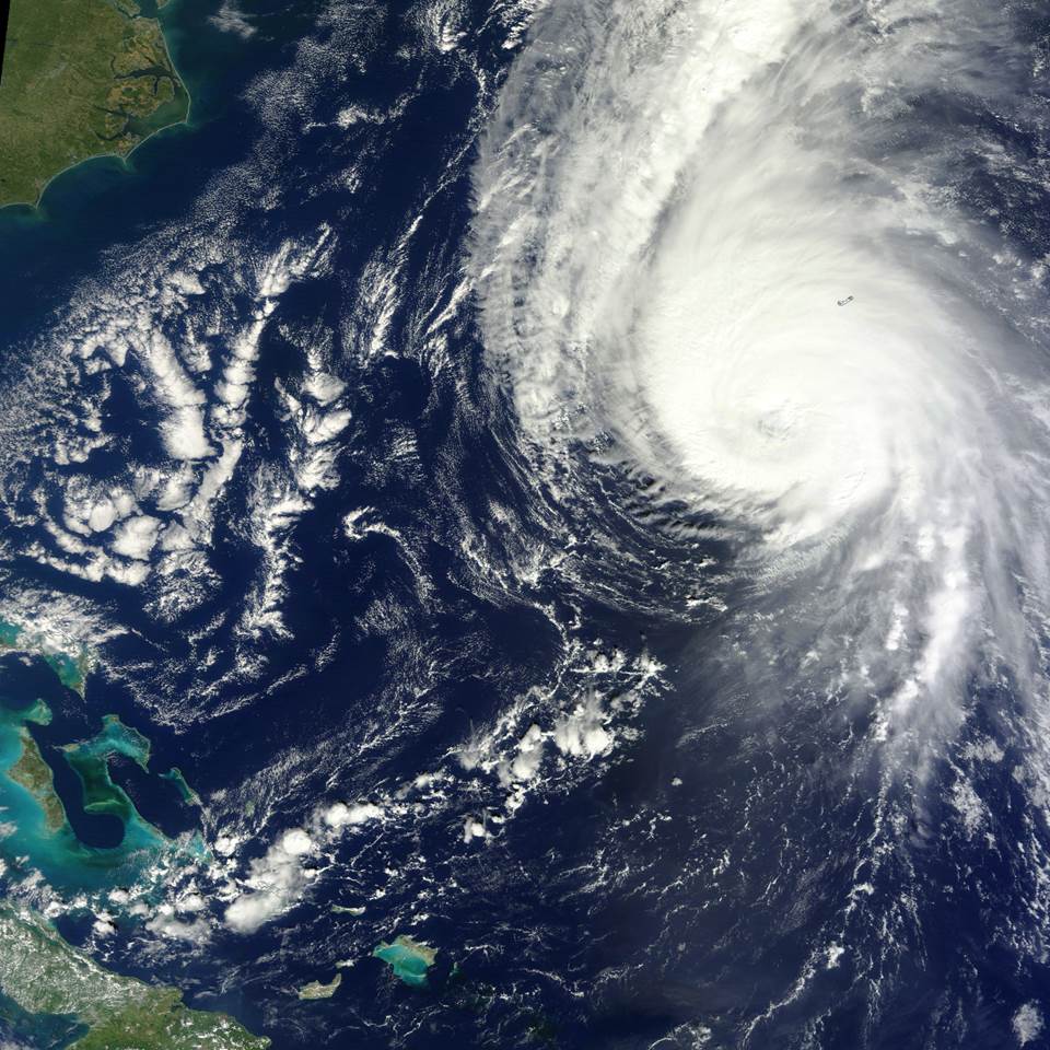 Color MODIS image of Hurricane Gonzalo, late morning, Oct. 17, 2014.