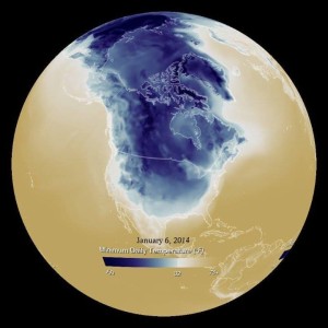 NOAA image of minimum temps on Jan. 6, 2014.