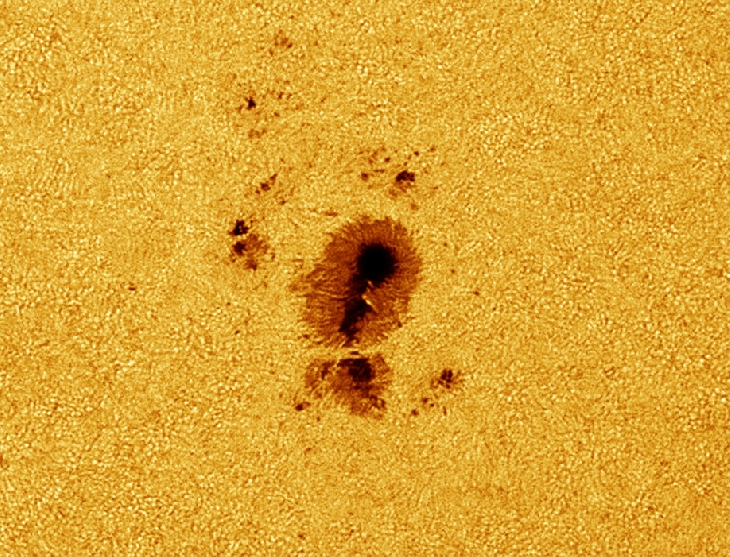 Sunspot 2158, photo by Sergio Castillo, Sept. 11, 2014.
